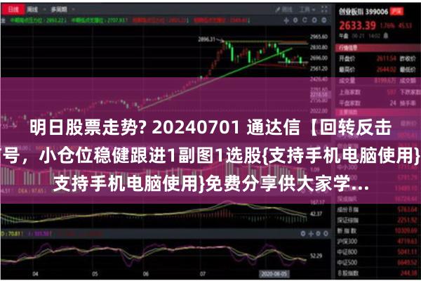 明日股票走势? 20240701 通达信【回转反击】：精准捕捉反转信号，小仓位稳健跟进1副图1选股{支持手机电脑使用}免费分享供大家学...