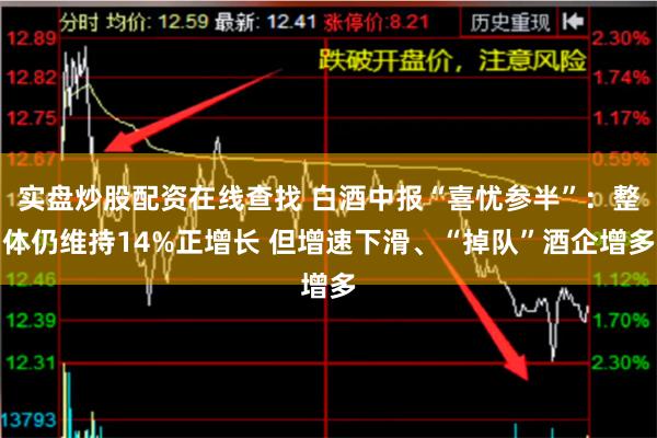 实盘炒股配资在线查找 白酒中报“喜忧参半”：整体仍维持14%正增长 但增速下滑、“掉队”酒企增多