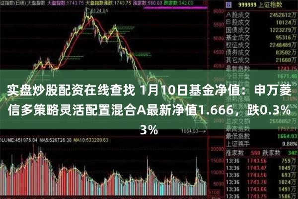 实盘炒股配资在线查找 1月10日基金净值：申万菱信多策略灵活配置混合A最新净值1.666，跌0.3%